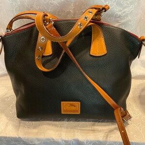 Dooney & Bourke Black and Brown Crossbody Bag